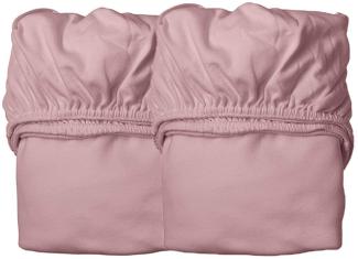 Leander Spannbettlaken für das Babybett, 2 Stk., pink