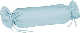 Fleuresse Mako-Satin-Kissenbezug uni colours eisblau 6058 40 x 15 cm