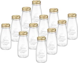 Glas Flaschen Quattro Stagioni 400ml - 12 Stück - Smoothieglas