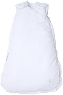Schlafsack Baby Weiß 110 cm nordic coast | Weiß mit Spitze | Ganzjahres Schlummersack für 18-21° Raumtemperatur | 18-36 Monate | Ideal fürs Baby Bett