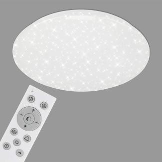 BRILONER - LED Deckenlampe flach Smart Home, App- und Sprachsteuerung, buntes RGB+W Licht, LED Lampe, LED Deckenleuchte, Wohnzimmerlampe, LED Panel, Schlafzimmerlampe, 50x10,3 cm, Weiß