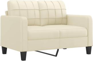2-Sitzer-Sofa Creme 120 cm Kunstleder (Farbe: Creme)