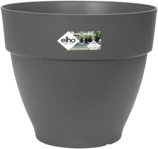 elho Vibia Campana rund 65 cm – großer Blumentopf für den Außenbereich – inklusive Wasserreservoir – 100% recycelter Kunststoff - Schwarz/Anthrazit