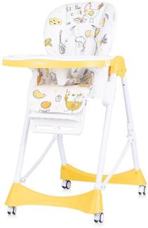 Chipolino Kinderhochstuhl Bambino Fußstütze verstellbar klappbar Sicherheitsgurt gelb