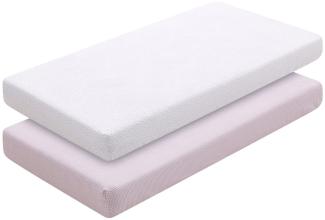 Cambrass - 2 Fitted Sheet - Cot 60 60x120x17 Cm Vichy10 Pink
