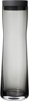 Blomus SPLASH Wasserkaraffe, Karaffe, Krug, Edelstahl poliert, Glas klar, Silikon, schwarz, 1 L, 63807