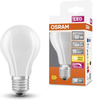 OSRAM LED SuperStar Classic A60 Dimmbare LED Lampe für E27 Sockel, Birnenform, GL FR, 806 Lumen, warmweiß (2700K), Ersatz für herkömmliche 60W Glühbirnen, 6er-Pack