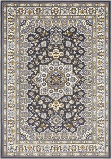 Orientalischer Kurzflor Teppich Parun Täbriz Dunkelgrau - 160x230x0,9cm