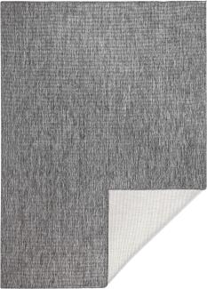 In- & Outdoor Wendeteppich Uni Miami Grau Creme - 120x170x0,5cm