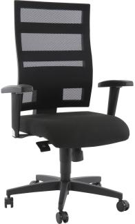 Topstar Bürodrehstuhl Bandscheiben Schreibtischstuhl Drehstuhl Bürostuhl schwarz mit Netzgewebe Rückenlehne 210240