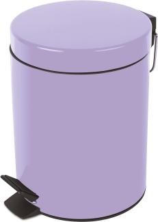 Spirella Kosmetikeimer "Sydney Lavendel" Mülleimer Treteimer Abfalleimer - 5 Liter – mit herausnehmbaren Inneneimer