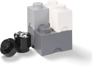 LEGO Aufbewahrungssteinset 25 x 33 cm Polypropylen schwarz/grau 4-teilig