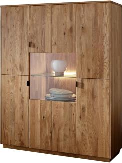 Woodroom Siona Highboard, Eiche massiv geölt, BxHxT 110x140x40 cm
