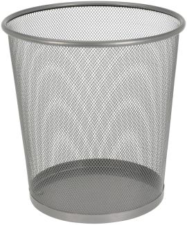 Papierkorb Mülleimer Abfalleimer Papiereimer Draht Höhe ca. 30cm 17 L Silber