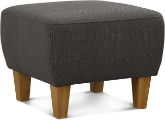 CAVADORE Hocker Ben / Moderner, vielseitiger Armlehnensessel / Passender Sessel separat erhältlich / 52 x 46 x 52 / Samtoptik, Grün