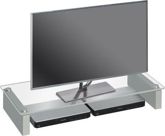 TV Board mit Glas, Sicherheitsglas, 820 x 122 x 350 mm Schwarzglas
