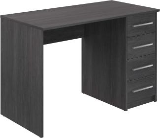 Amazon Marke - Movian Idro moderner Schreibtisch, Computertisch mit 4 Schubladen, 56 x 110 x 73, Grau