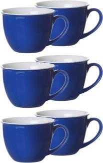 Ritzenhoff & Breker DOPPIO Milchkaffeetasse 350 ml indigo blau 6er Set
