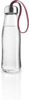Eva Solo Glastrinkflasche Pomegranate, Flasche, Edelstahl, Kunststoff, Nylon, Dunkelrot, 500 ml, 575041