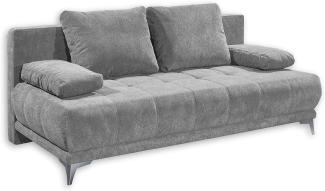 Couch Sofa Zweisitzer JENNY Schlafcouch Schlafsofa ausziehbar schlamm grau 203cm