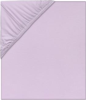 LÄSSIG Kinder Spannbettlaken für Kinderbett aus Single Jersey mit Tencel™ Lyocell mit Gummizug/Fitted Sheet Lavender