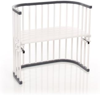 Babybay 'Original' Beistellbett Buche schiefergrau/weiß