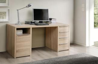 Schreibtisch >Calpe< in Sonoma Eiche - 160x72,2x60cm (BxHxT)