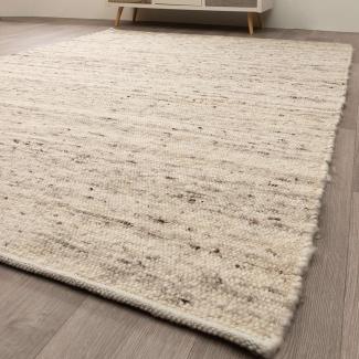 Handweb Teppich Korinth, Farbe: Grau Beige, Größe: 130x190 cm