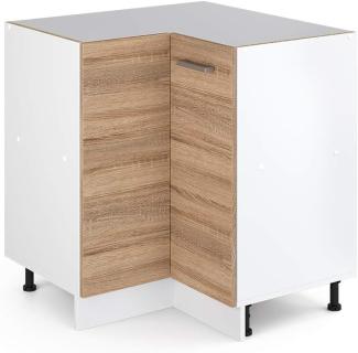 Vicco Küchenschrank R-Line Hängeschrank Unterschrank Küchenzeile Küchenunterschrank Arbeitsplatte, Möbel verfügbar in anthrazit und weiß (Sonoma ohne Arbeitsplatte, Eckunterschrank 87 cm)