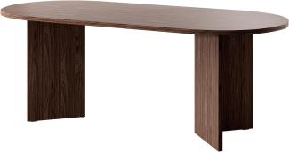 Selsey OVO Esstisch, Engineered Wood, Nussbaum, 204 cm