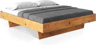 Möbel-Eins CURBY Wangenbett ohne Kopfteil, Material Massivholz natur 160 x 220 cm