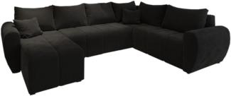 Sofa mit Schlaffunktion in U-Form MOLISA 2, 303x82x208, Cosmic 100, Rechts