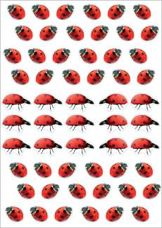Plage Electrostatic Sticker Ladybugs, Plastik, red, 29,7 x 0,1 x 21 cm