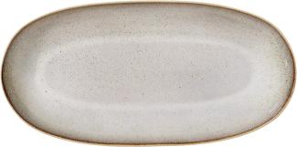 Bloomingville Sandrine Servierplatte grau 42x21cm Keramik großer Servierteller dänisches Design