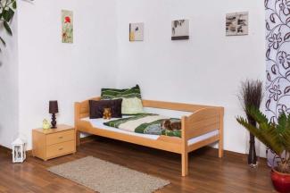 Einzelbett/GästebettEasy Premium Line K1/s Voll, 90 x 190 cm Buche Vollholz massiv Natur