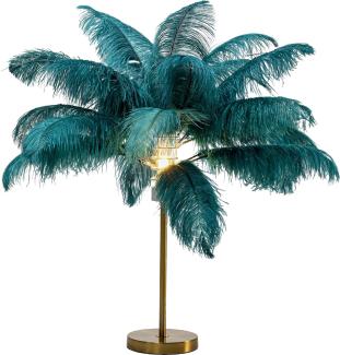 Kare Design Tischleuchte Feather Palm, Grün, Federn, 60cm, Schreibtischlampe, Nachttischlampe, Dekoleuchte, Tischlampe, Leuchtmittel nicht inklusiv