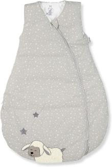 Sterntaler Schlafsack für Kleinkinder, Ganzjährig, Funktionsschlafsack Schaf Stanley, Reißverschluss, Größe: 80, Grau