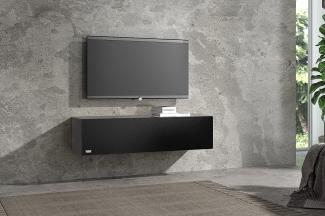 Wuun® Somero TV Lowboard, Schwarz Matt, 120cm