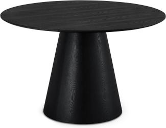 Runder Essstisch mit Säulenfuß Tango Schwarz ø120 cm