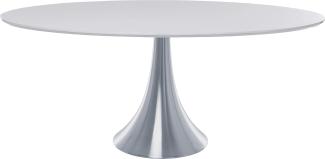Kare Tisch Grande Possibilita White 180x100cm, Sicherheitsglas, Aluminium, Weiß, 100 x 180 x 75