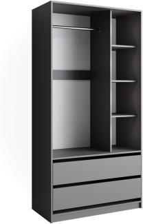 Vicco Kleiderschrank Elmo Anthrazit 100 x 200 cm mit 2 Schubladen