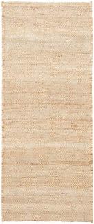 Teppich Mara aus Baumwolle und Jute in Rosa und Beige, 100 x 140 cm