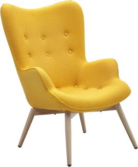 Sessel Metall und Webstoff Gelb