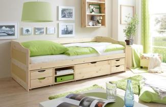 Ticaa 'Marlies' Sofabett mit Schubkästen Kiefer - natur 90x200