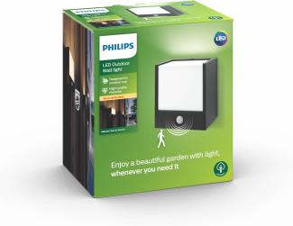 Philips Macaw wall lantern black 1x3. 5W 230V