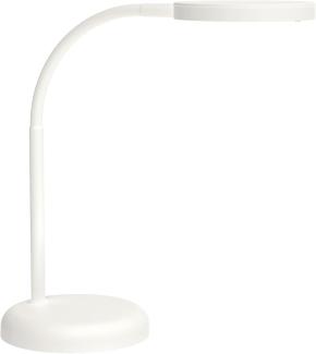 Maul LED-Tischleuchte MAULjoy – kleine Arbeitsplatzleuchte für Homeoffice und Schüler-Schreibtisch – flexible Schreibtischlampe mit 3000K Farbtemperatur – Weiß