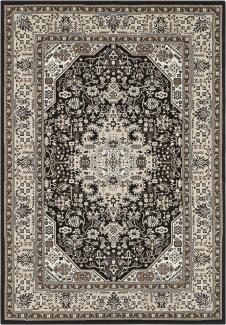 Orientalischer Kurzflor Teppich Skazar Isfahan Creme Braun - 80x150x0,9cm