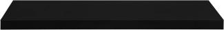 eSituro Wandregal, schwebendes Regal für Wandmontage, Schweberegal Hängeregal Wandbrett im Wohnzimmer Schlafzimmer Küche Badezimmer, schwarz modern, MDF, 110x3,8x22,9 cm