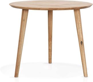 Möbel-Eins ASCON Esstisch, rund, Material Massivholz, Wildeiche 90 cm