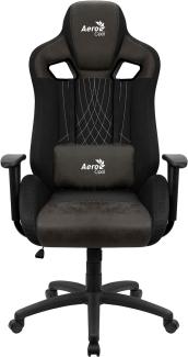 Aerocool EARL, Gaming-Stuhl, AeroSuede atmungsaktiv, verstellbare Rückenlehne, schwarz